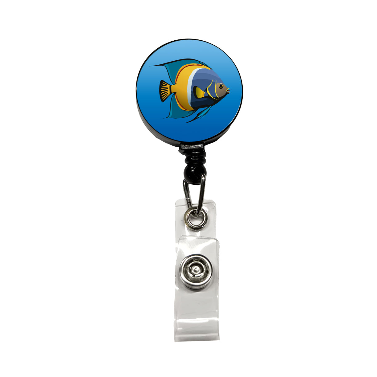 Angelfish Angel Fish Ocean Fresh Water Retractable ID Key Card Name Tag Badge Holder with Clip