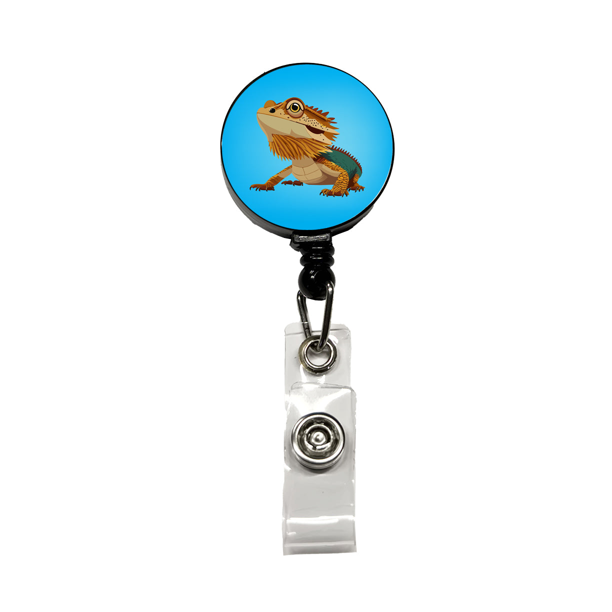 Bearded Dragon Majestic Retractable ID Key Card Name Tag Badge Holder with Clip