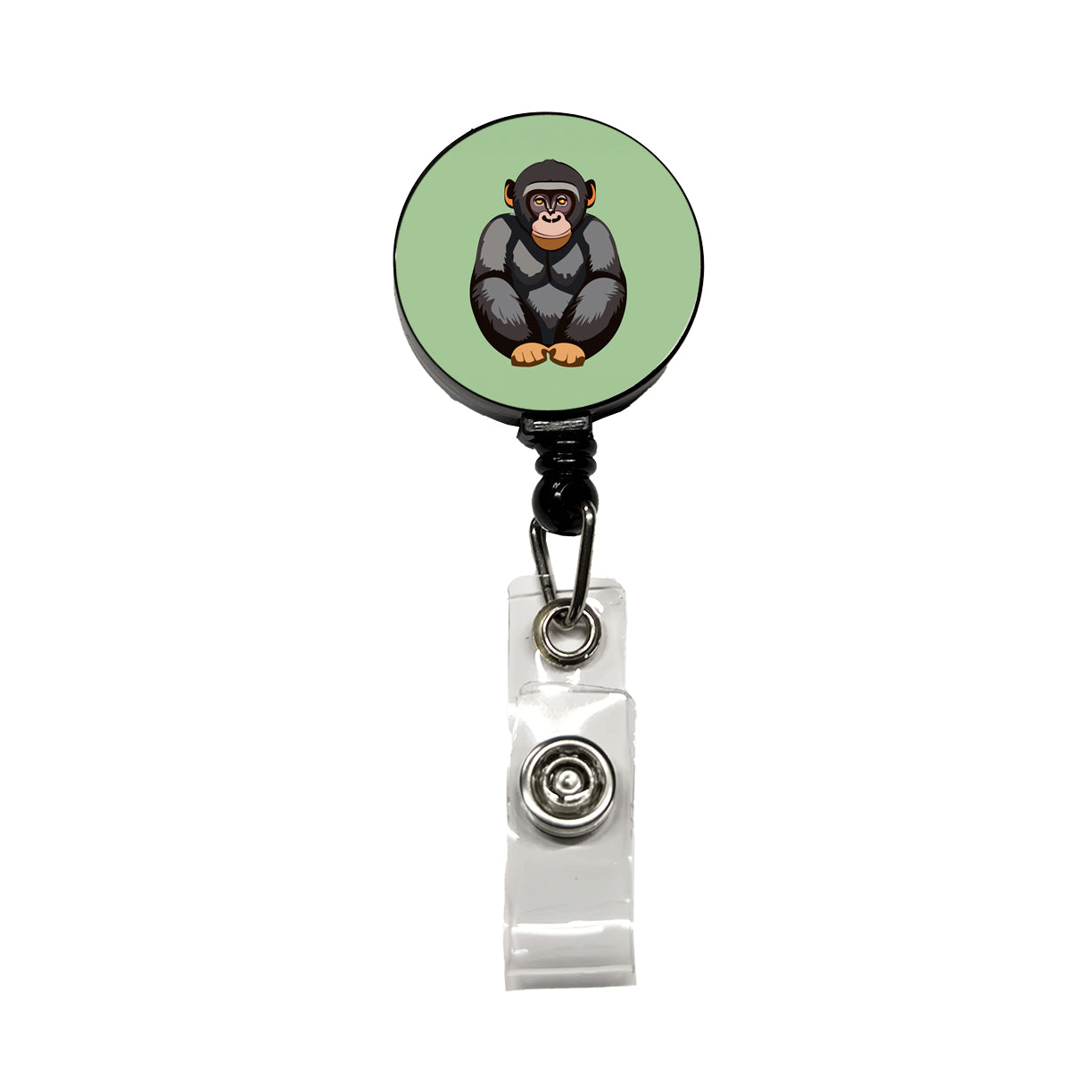 Bonobo Pygmy Chimpanzee Primate Africa Retractable ID Key Card Name Tag Badge Holder with Clip