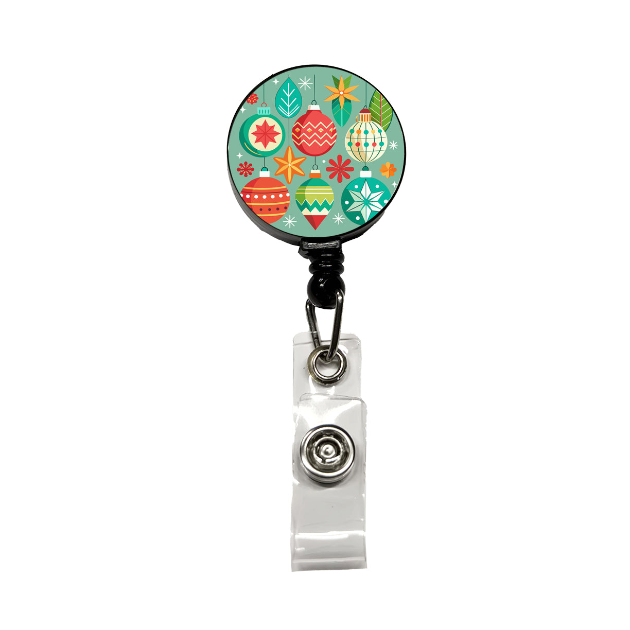 Christmas Ornaments Modern Retractable ID Key Card Name Tag Badge Holder with Clip