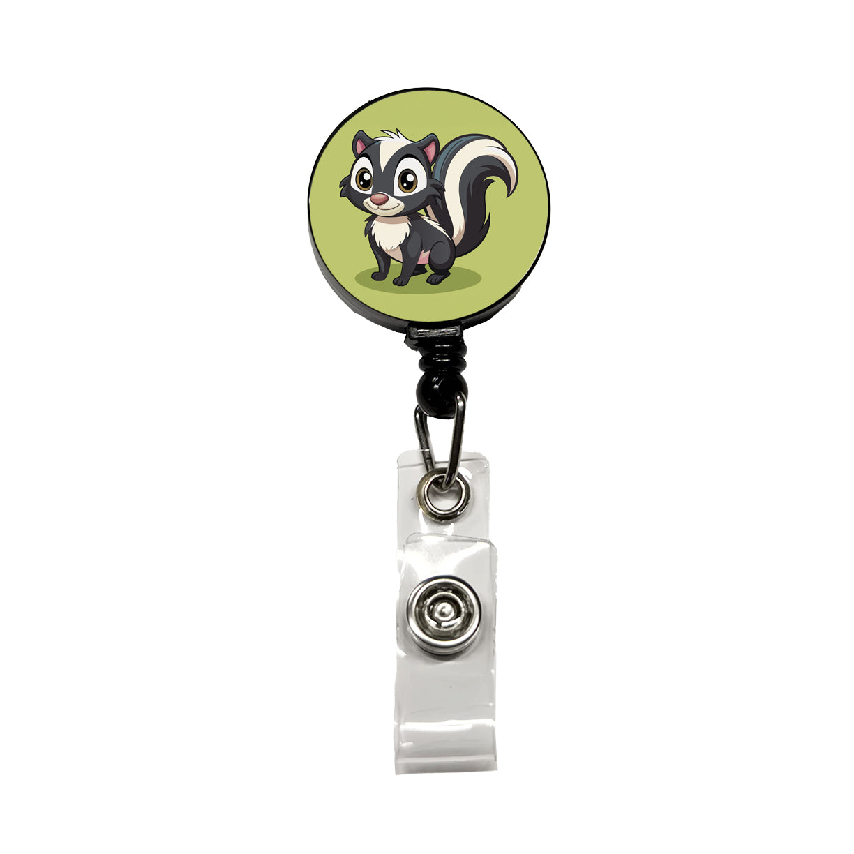 Skunk Cute Retractable ID Key Card Name Tag Badge Holder with Clip