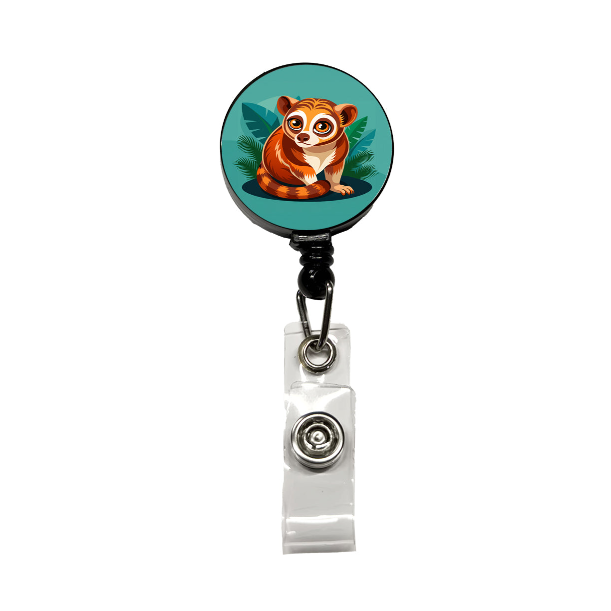 Slow Loris Cute Retractable ID Key Card Name Tag Badge Holder with Clip