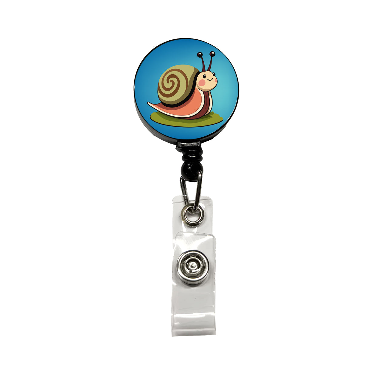 Snail Cute Funny Retractable ID Key Card Name Tag Badge Holder with Clip