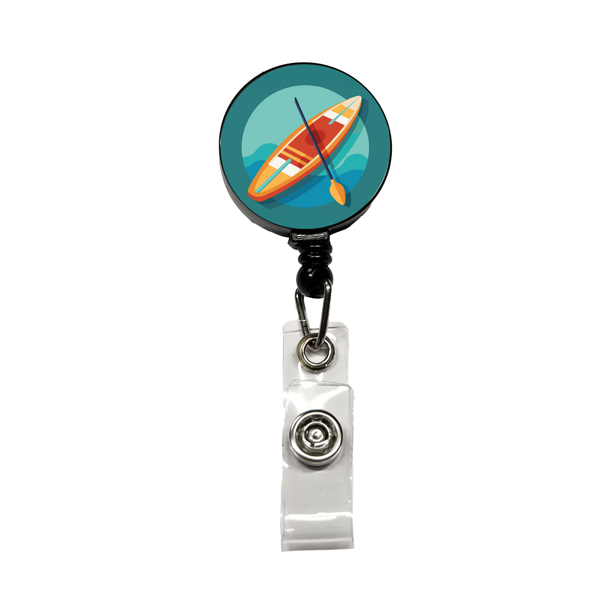 Stand Up Paddle Board Boarding SUP Retractable ID Key Card Name Tag Badge Holder with Clip
