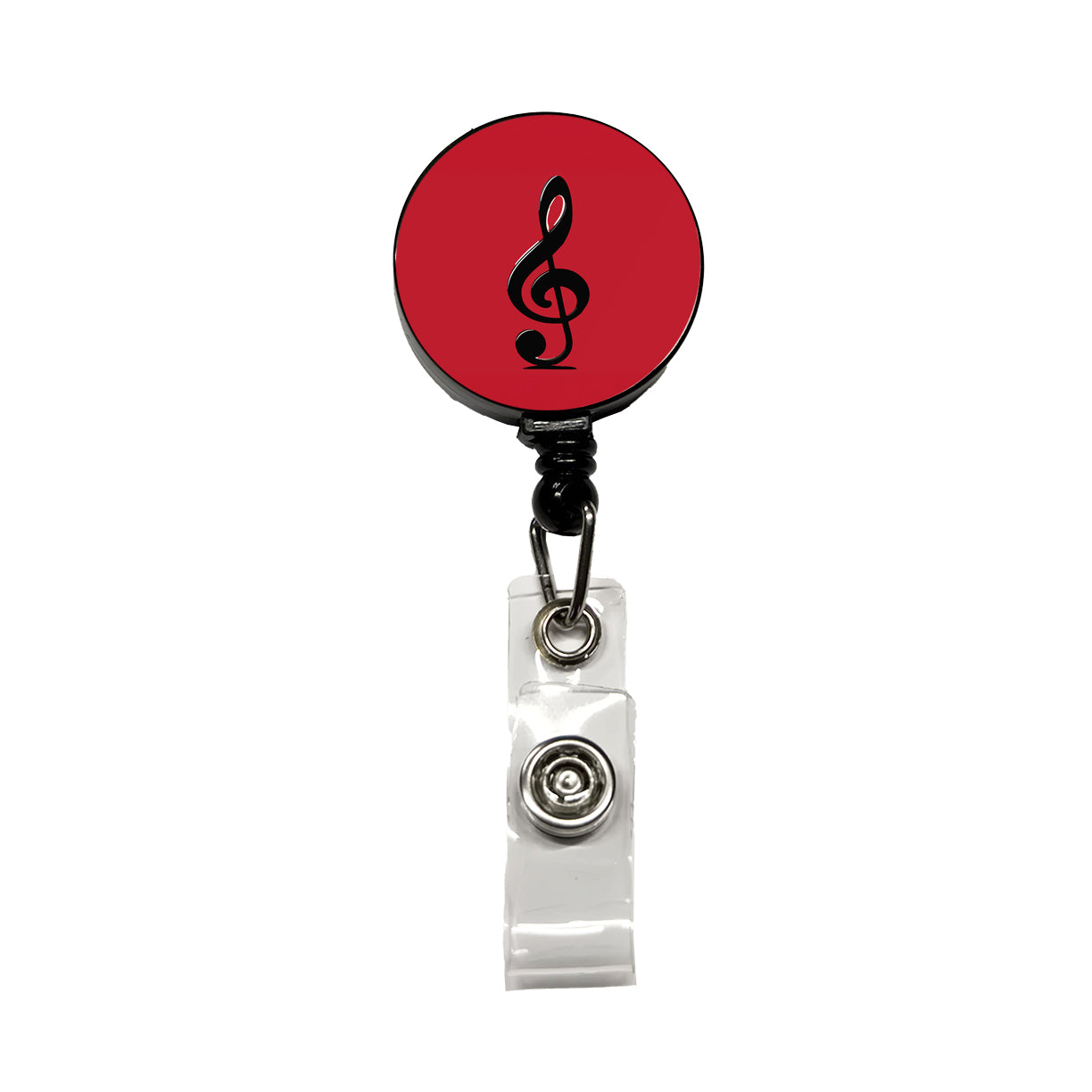 Treble Clef Music Musical Musician Retractable ID Key Card Name Tag Badge Holder with Clip