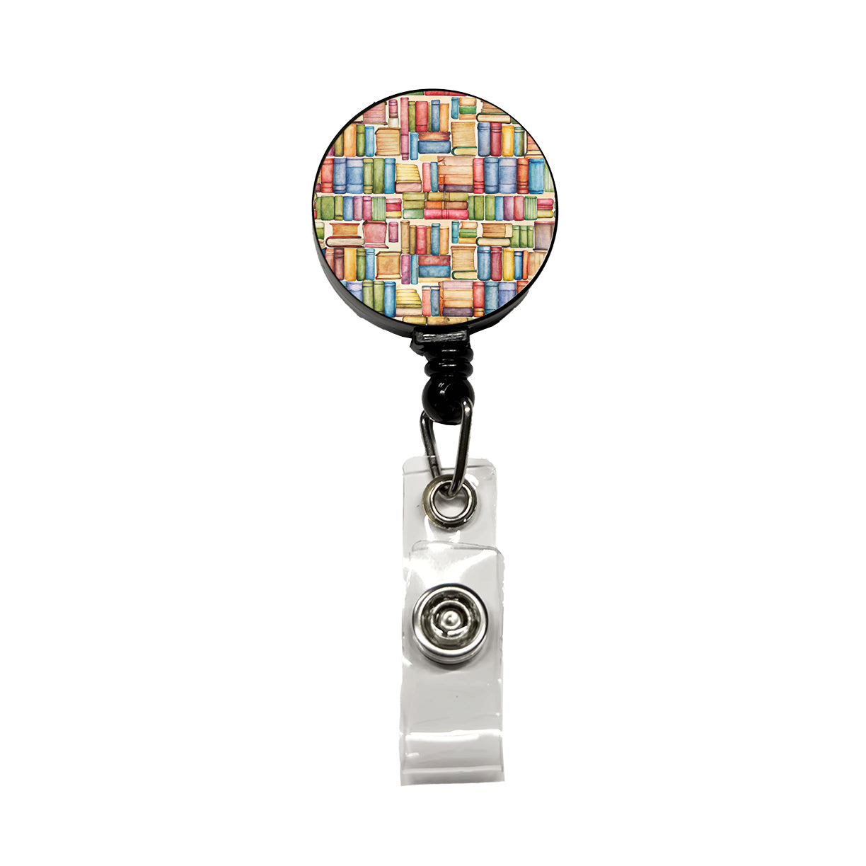 Books Library Reader Reading Retractable ID Key Card Name Tag Badge Holder with Clip