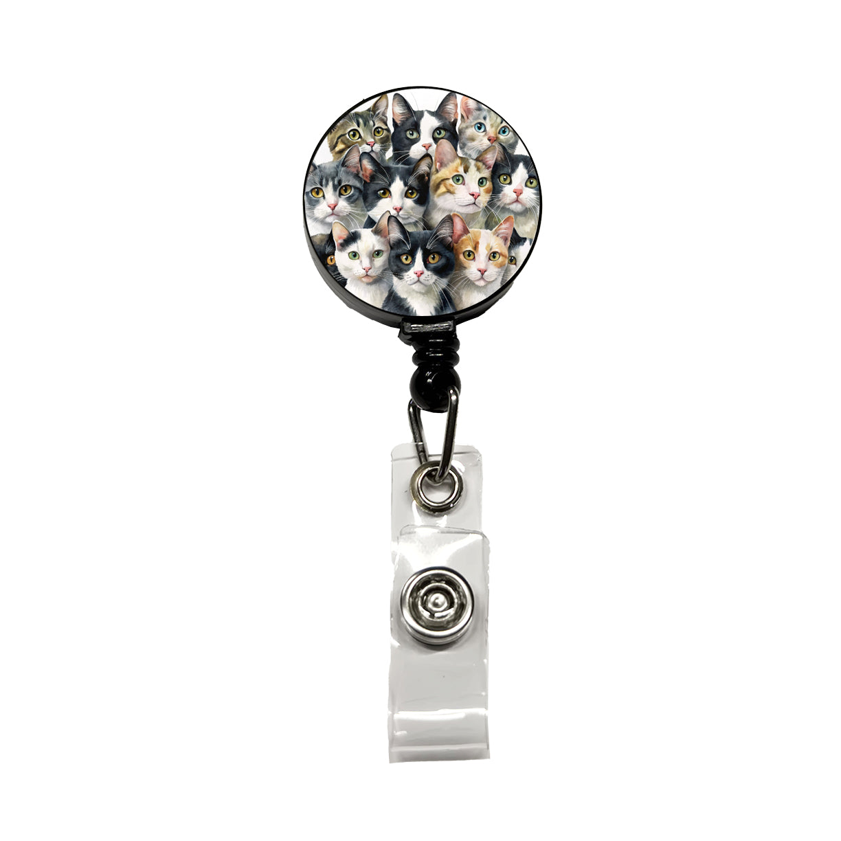 Bunch Of Sweet Cats Retractable ID Key Card Name Tag Badge Holder with Clip