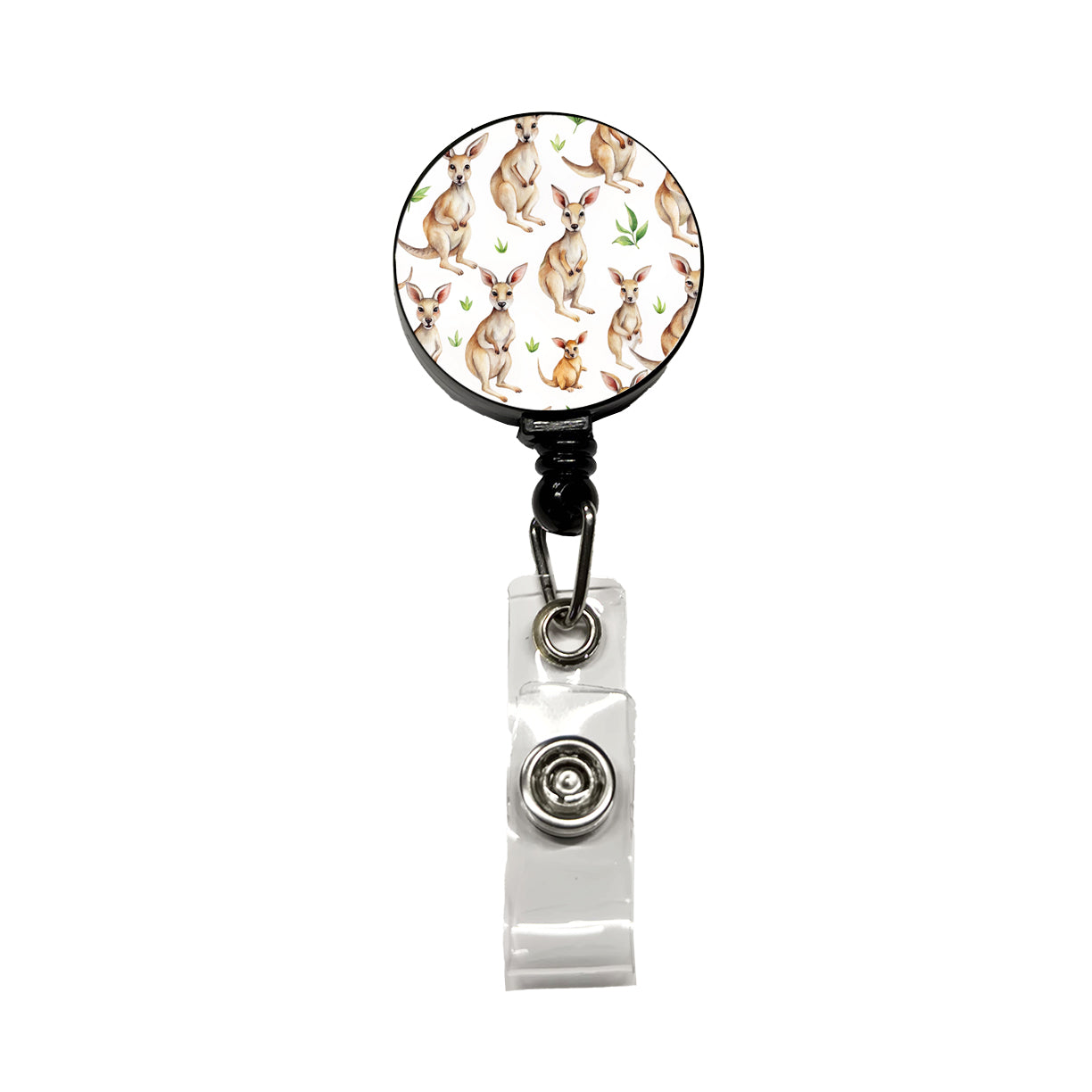 Sweet Kangaroos Retractable ID Key Card Name Tag Badge Holder with Clip