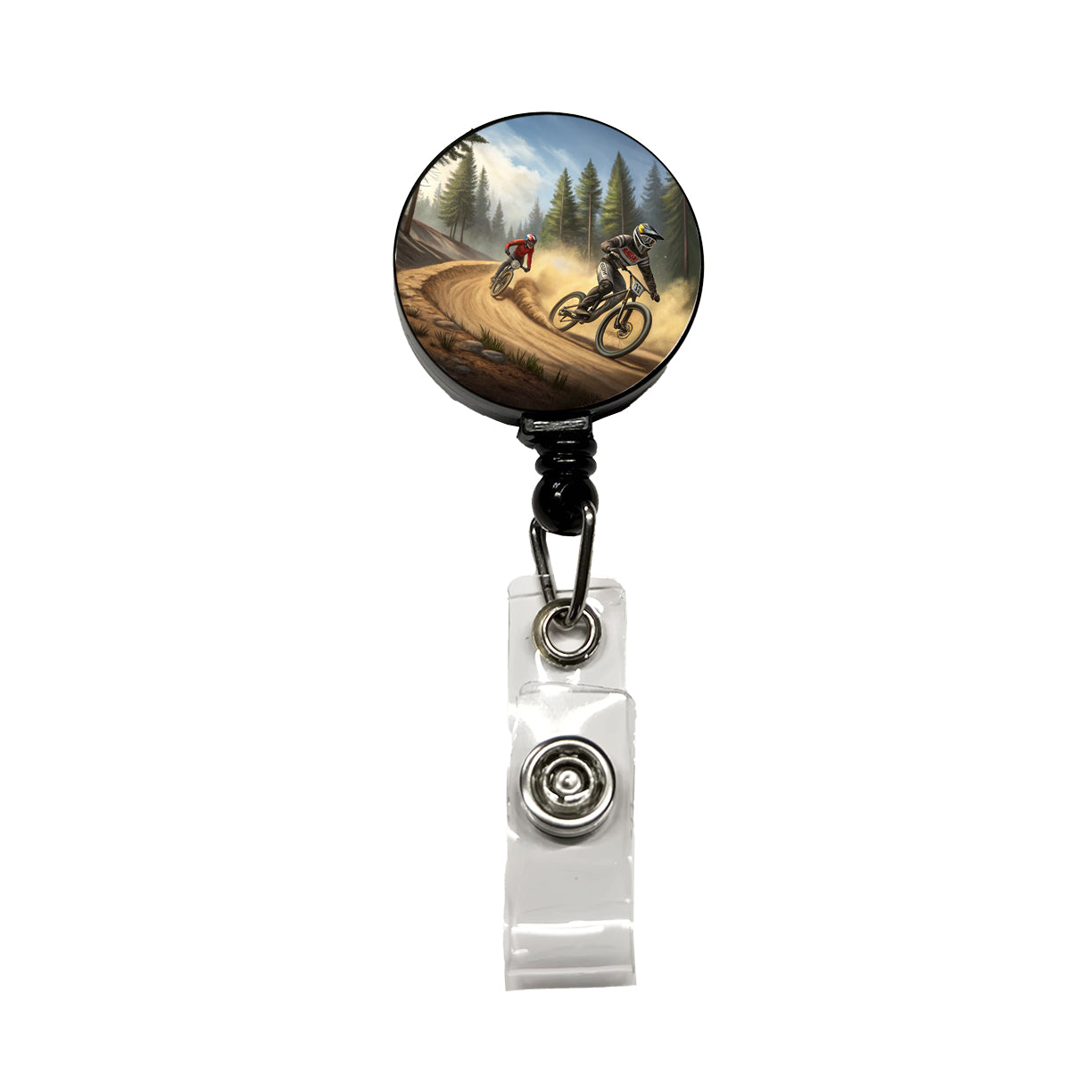 Bicycle Motocross Bikes Racing Retractable ID Key Card Name Tag Badge Holder with Clip