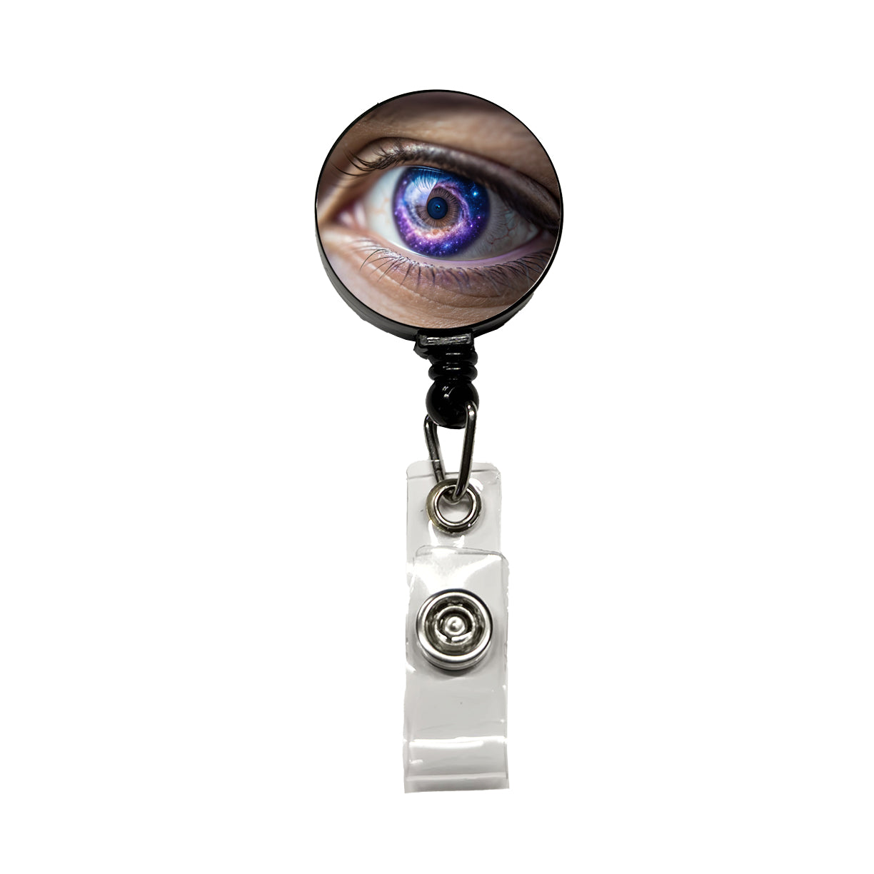 The Galaxy Seen Through Her Eyes Retractable ID Key Card Name Tag Badge Holder with Clip