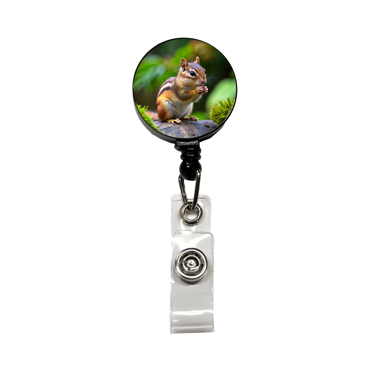 Chipmunk Retractable ID Key Card Name Tag Badge Holder with Clip