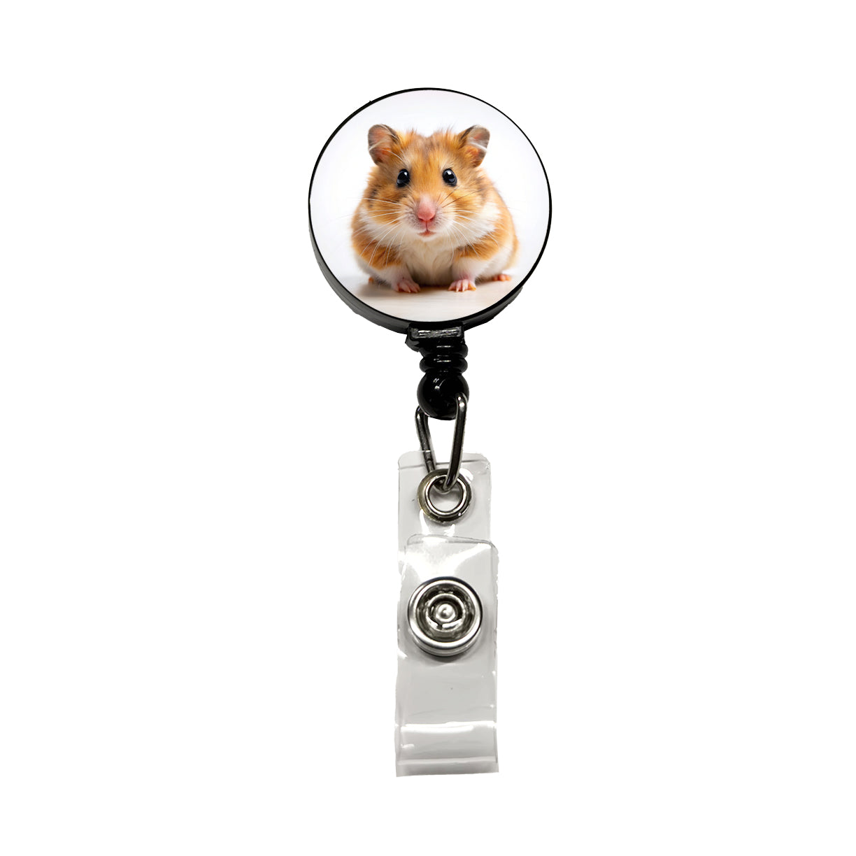 Hamster Retractable ID Key Card Name Tag Badge Holder with Clip
