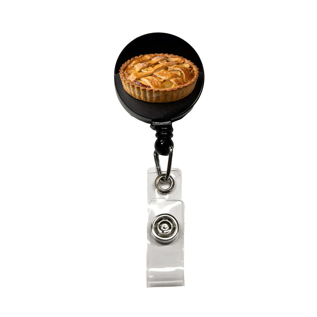 Traditional Lattice Crust Apple Pie Retractable ID Key Card Name Tag Badge Holder with Clip