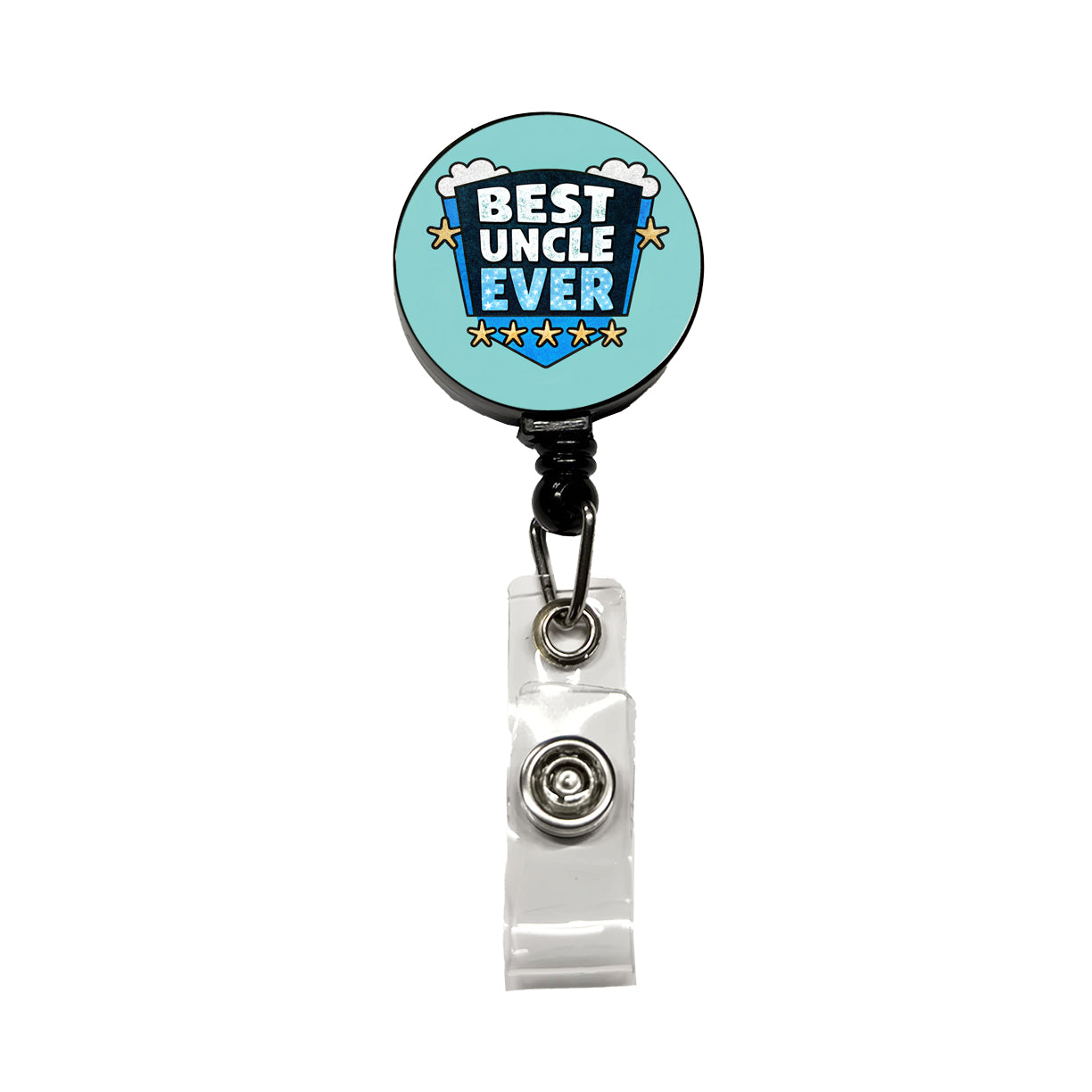 Best Uncle Ever Retractable ID Key Card Name Tag Badge Holder with Clip
