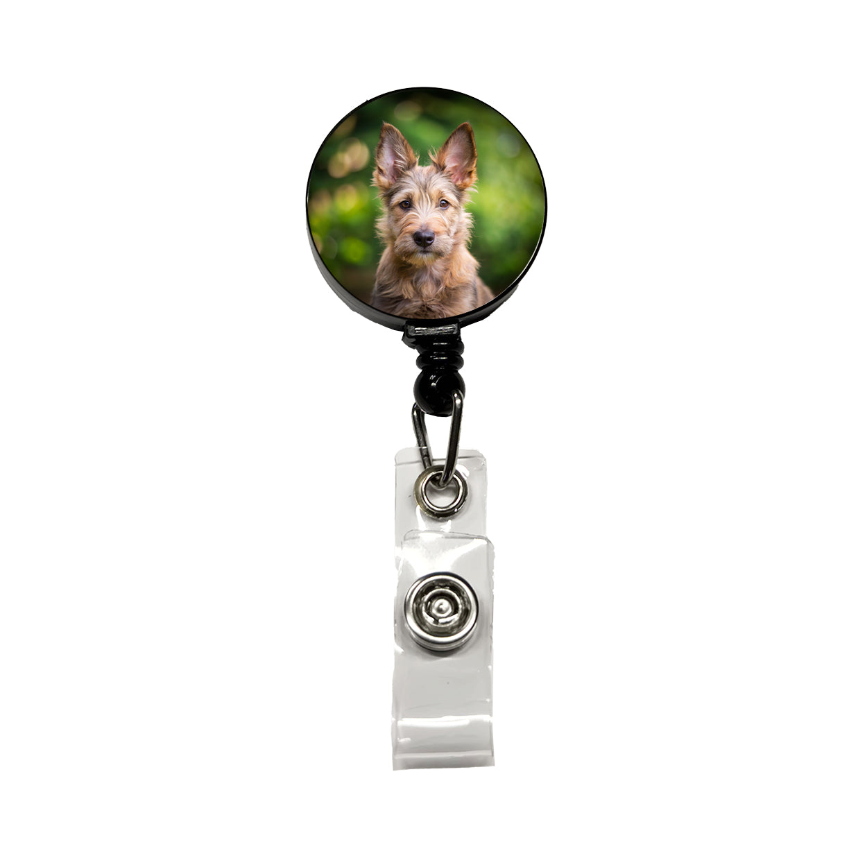 Berger Picard Dog Puppy Photo Retractable ID Key Card Name Tag Badge Holder with Clip