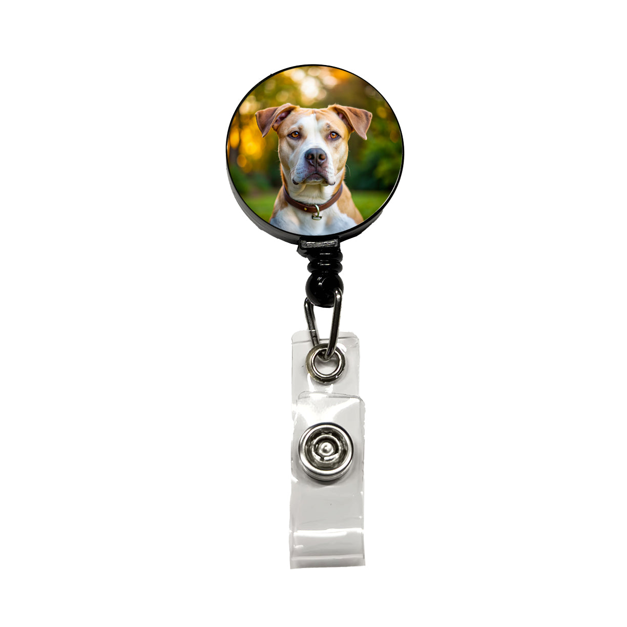 Labrabull Dog Photo Retractable ID Key Card Name Tag Badge Holder with Clip