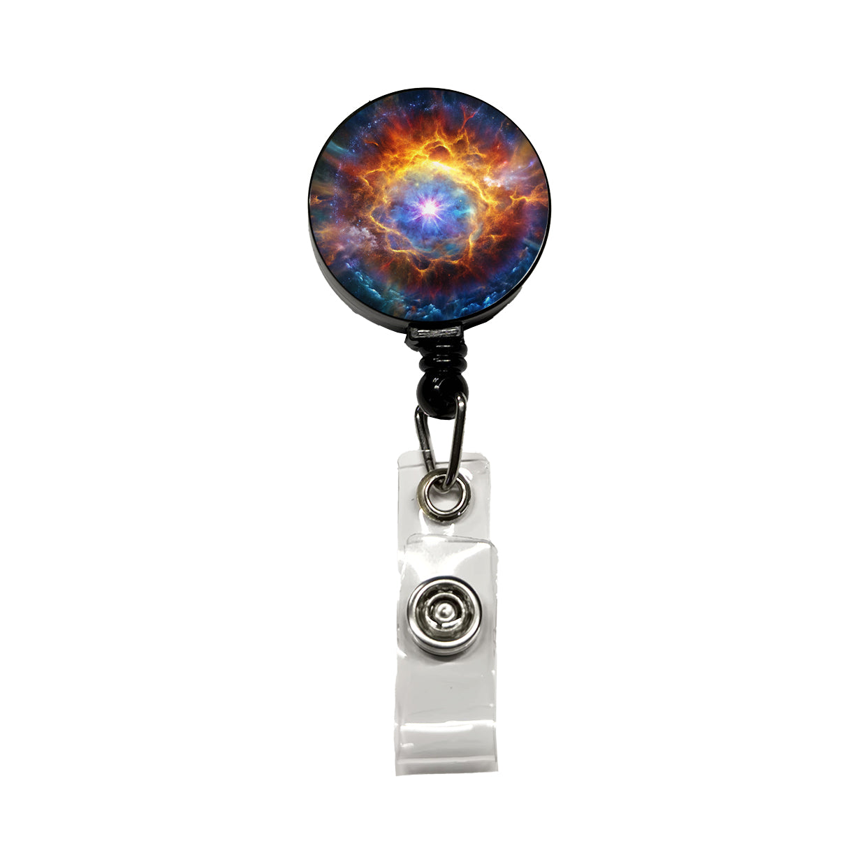 Star Going Supernova Galaxy Space Retractable ID Key Card Name Tag Badge Holder with Clip