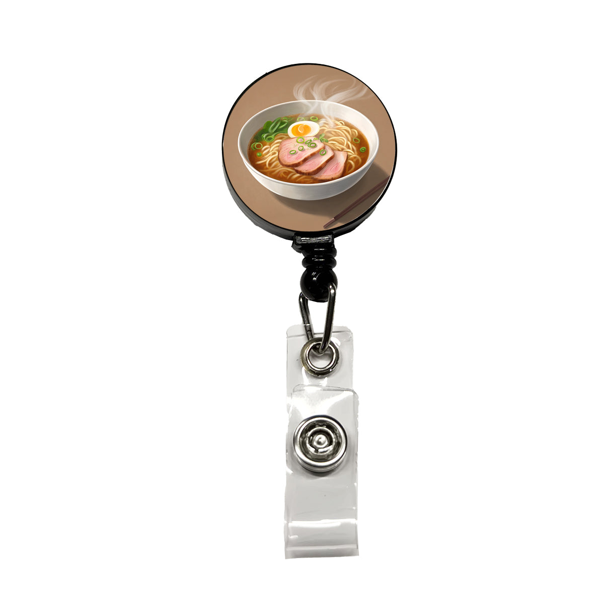 Ramen Bowl Delicious Retractable ID Key Card Name Tag Badge Holder with Clip