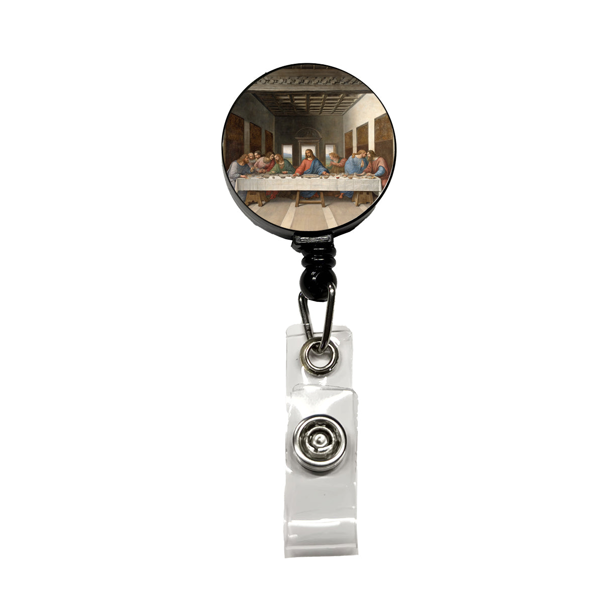 The Last Supper By Leonardo Da Vinci Inspired Jesus Christ Easter Retractable ID Key Card Name Tag Badge Holder with Clip