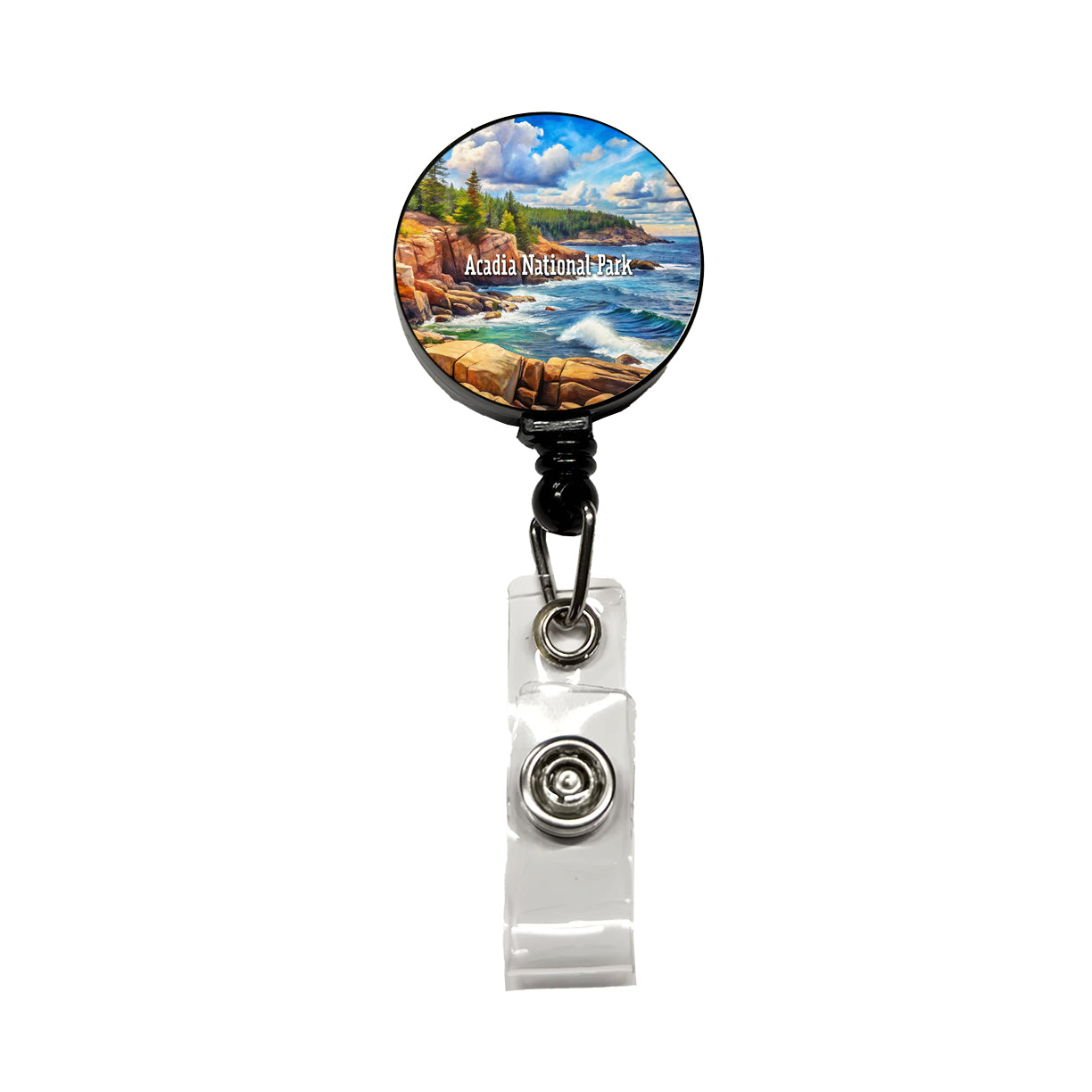 Acadia National Park Maine Retractable ID Key Card Name Tag Badge Holder with Clip