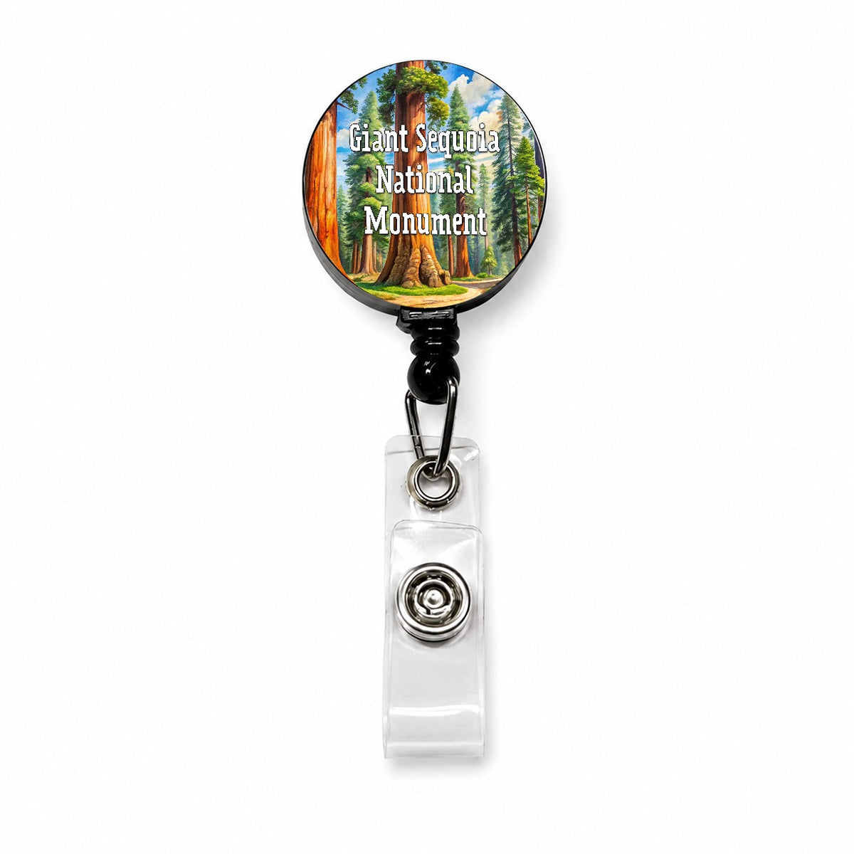 Giant Sequoia National Monument California Retractable ID Key Card Name Tag Badge Holder with Clip