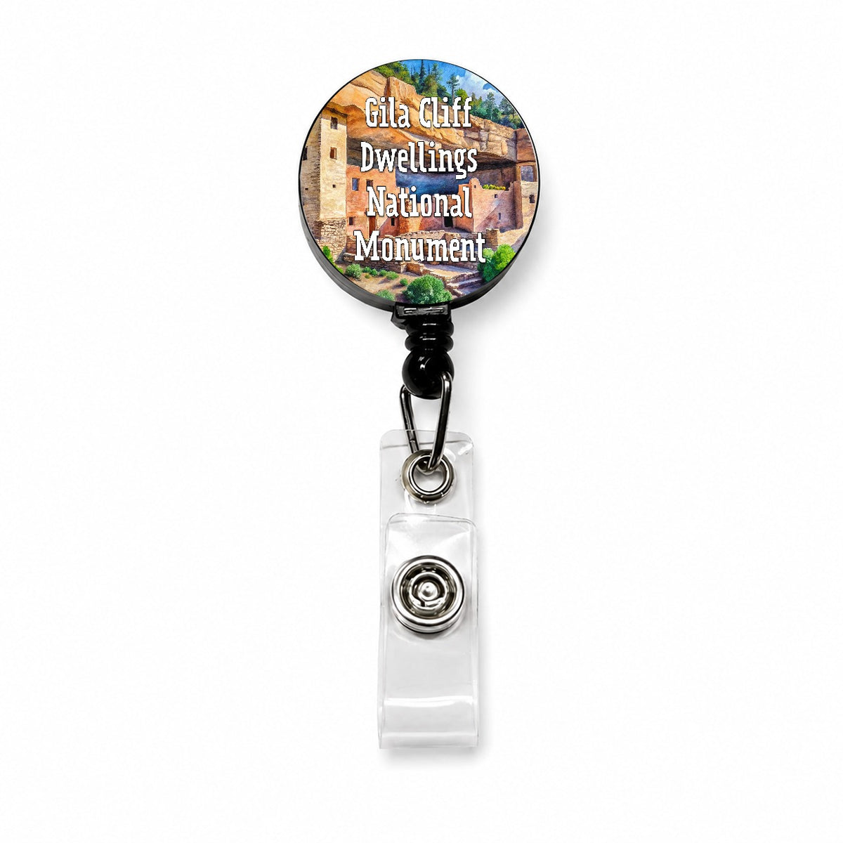 Gila Cliff Dwellings National Monument New Mexico Retractable ID Key Card Name Tag Badge Holder with Clip