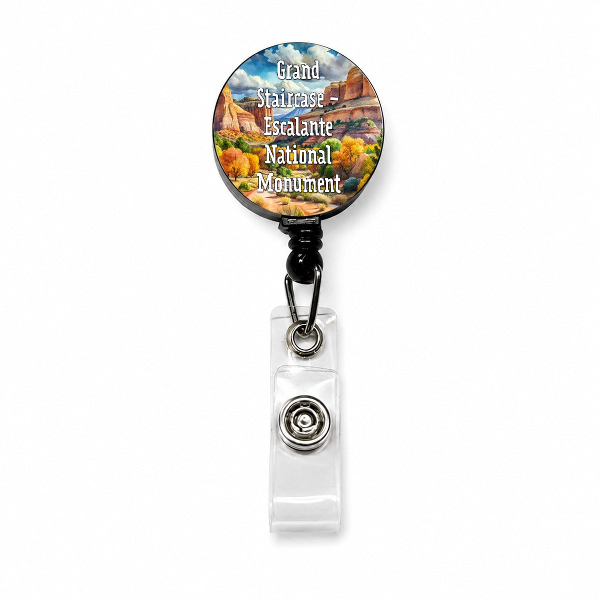 Grand Staircase - Escalante National Monument Utah Retractable ID Key Card Name Tag Badge Holder with Clip