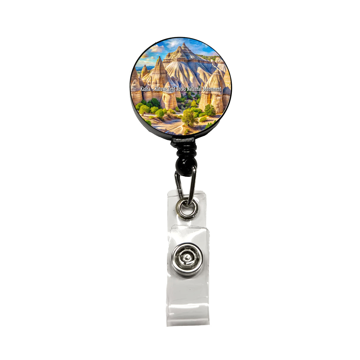 Kasha - Katuwe Tent Rocks National Monument New Mexico Retractable ID Key Card Name Tag Badge Holder with Clip