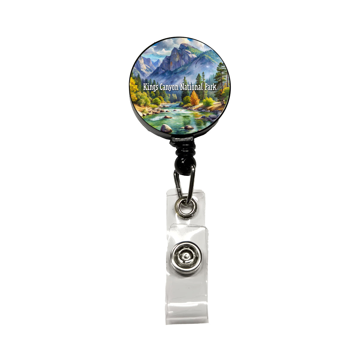Kings Canyon National Park California Retractable ID Key Card Name Tag Badge Holder with Clip