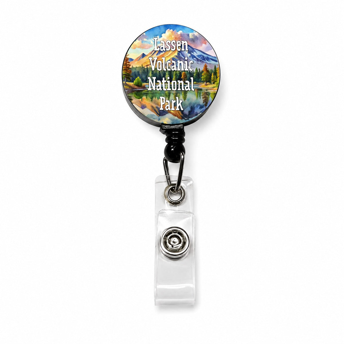 Lassen Volcanic National Park California Retractable ID Key Card Name Tag Badge Holder with Clip