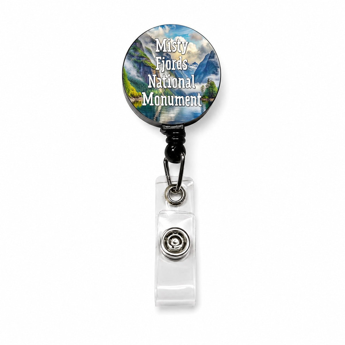 Misty Fjords National Monument Alaska Retractable ID Key Card Name Tag Badge Holder with Clip