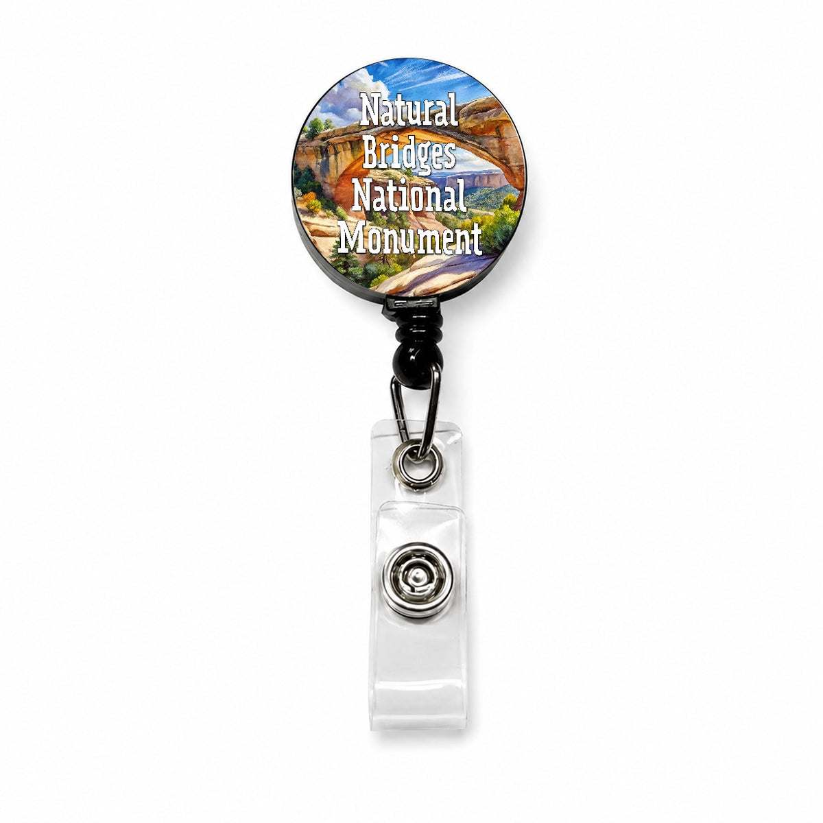 Natural Bridges National Monument Utah Retractable ID Key Card Name Tag Badge Holder with Clip