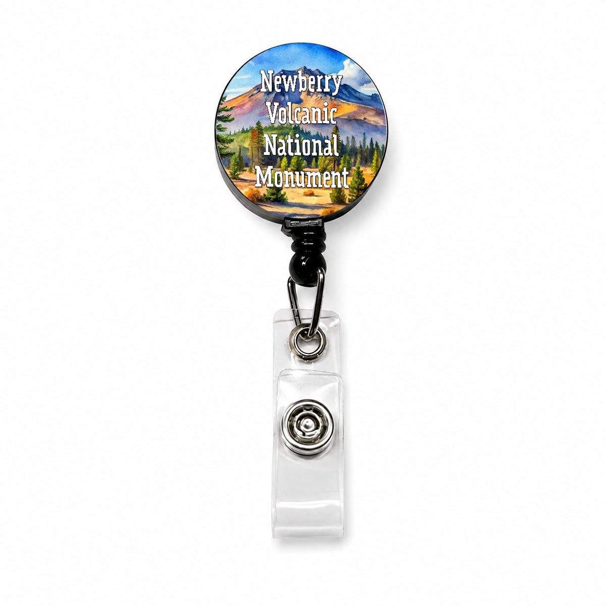 Newberry Volcanic National Monument Oregon Retractable ID Key Card Name Tag Badge Holder with Clip