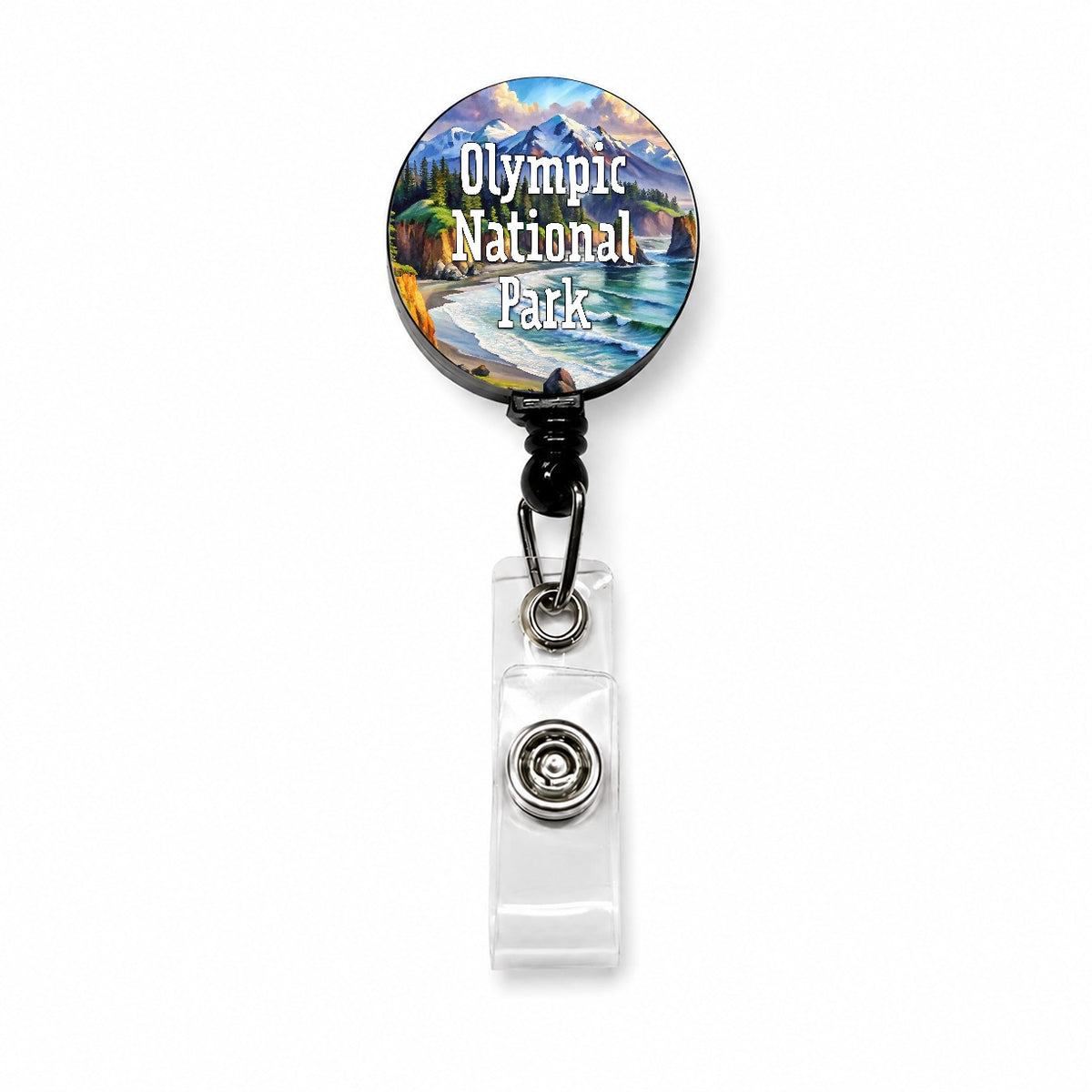 Olympic National Park Washington Retractable ID Key Card Name Tag Badge Holder with Clip