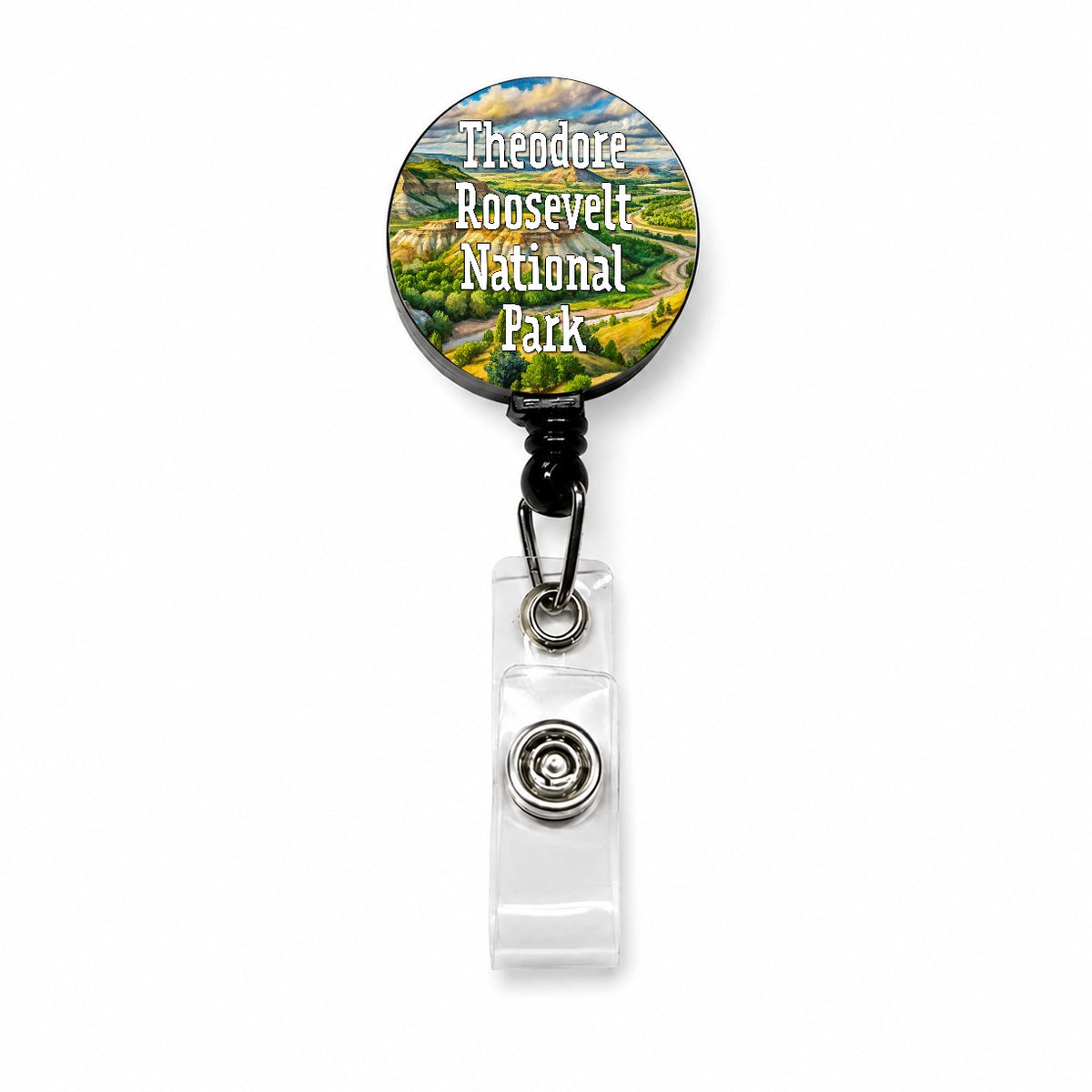Theodore Roosevelt National Park North Dakota Retractable ID Key Card Name Tag Badge Holder with Clip