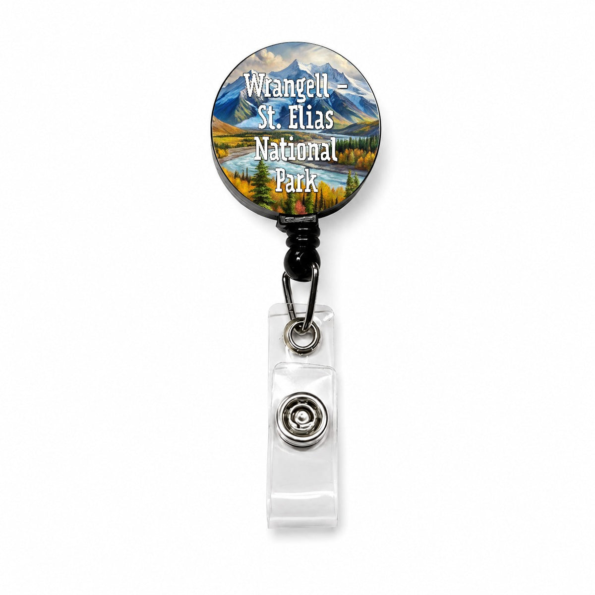 Wrangell - St. Elias National Park Alaska Retractable ID Key Card Name Tag Badge Holder with Clip