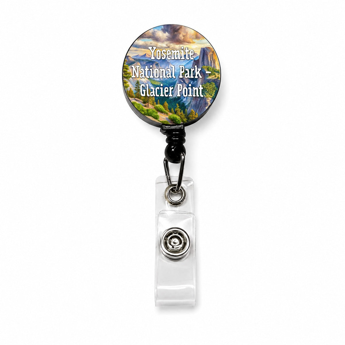 Yosemite National Park Glacier Point Retractable ID Key Card Name Tag Badge Holder with Clip
