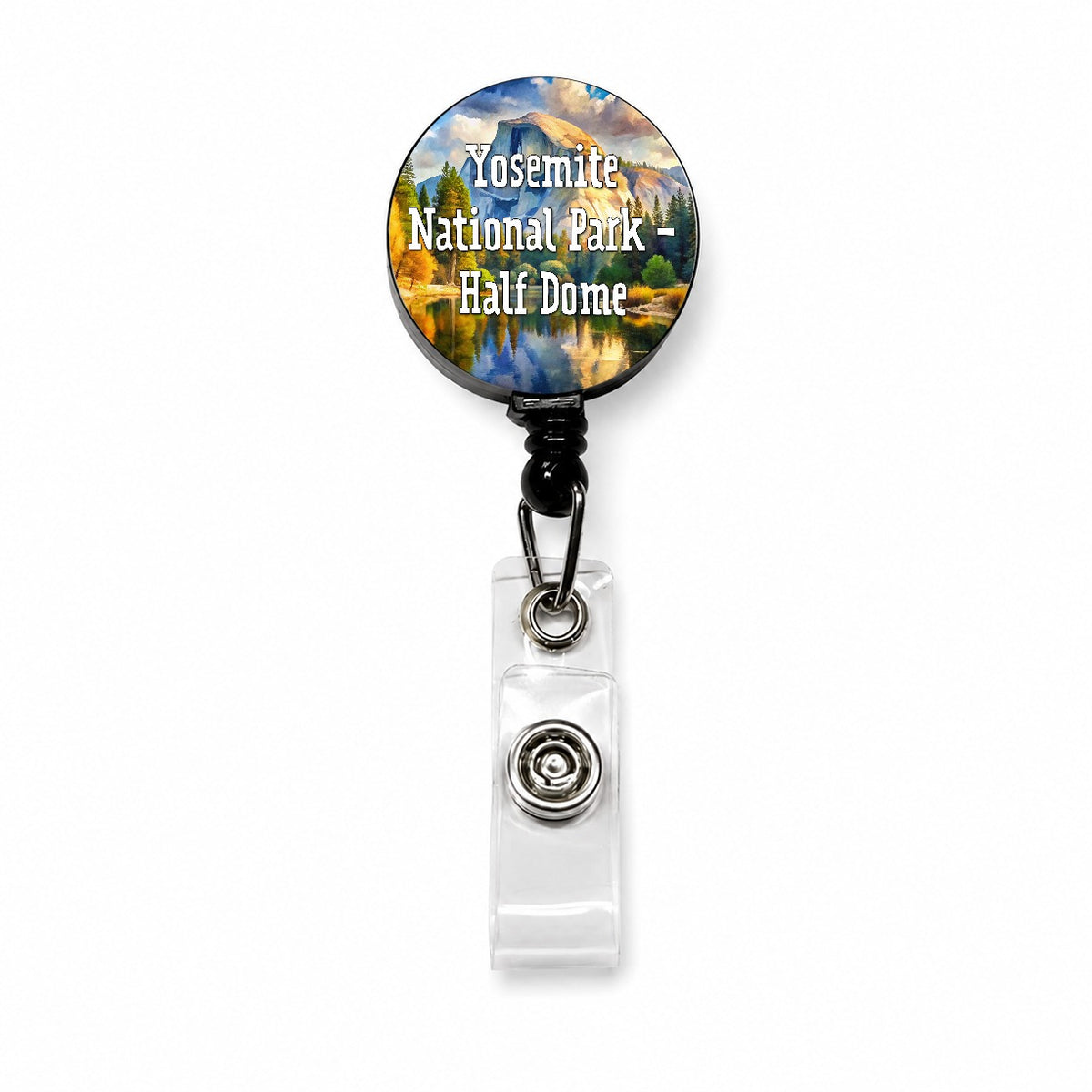 Yosemite National Park Half Dome Retractable ID Key Card Name Tag Badge Holder with Clip
