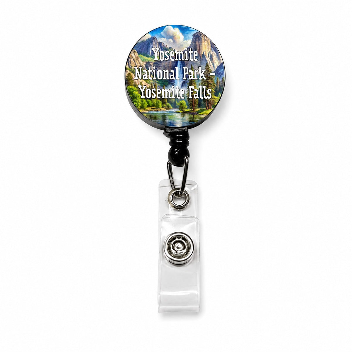 Yosemite National Park Yosemite Falls Retractable ID Key Card Name Tag Badge Holder with Clip