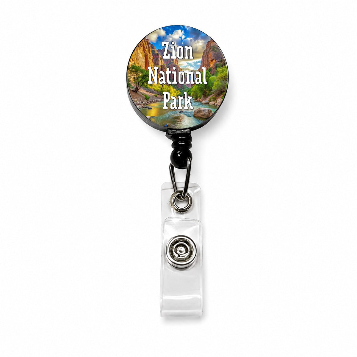 Zion National Park Utah Retractable ID Key Card Name Tag Badge Holder with Clip