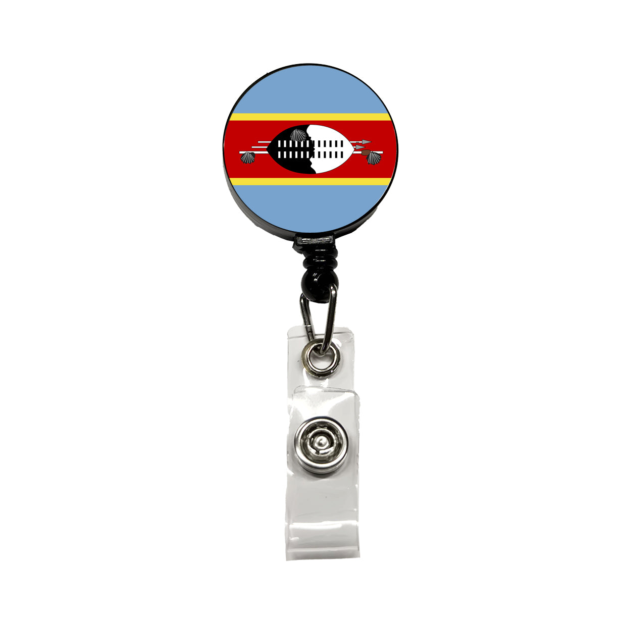Eswatini Country Flag Retractable ID Key Card Name Tag Badge Holder with Clip