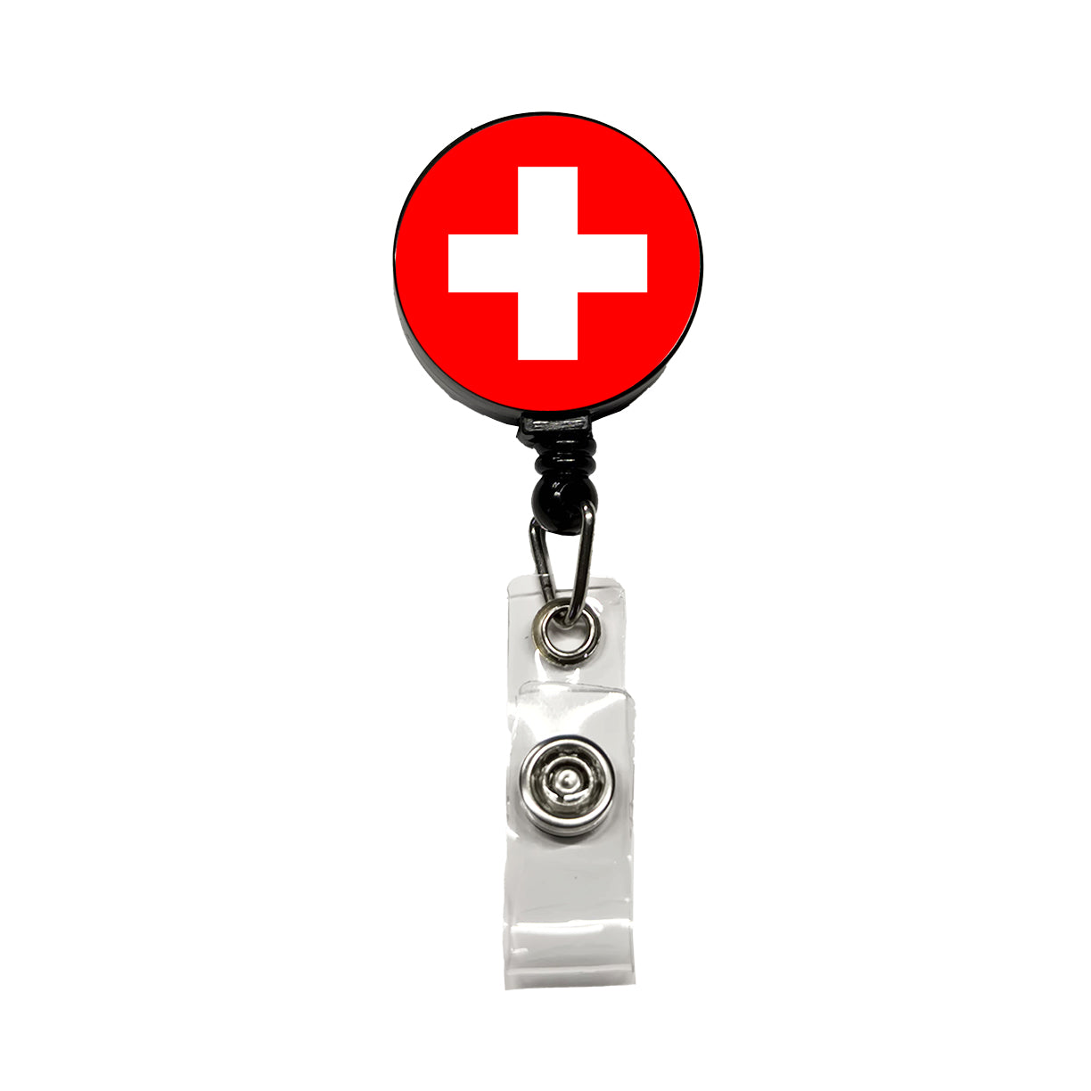 Switzerland Country Flag Retractable ID Key Card Name Tag Badge Holder with Clip
