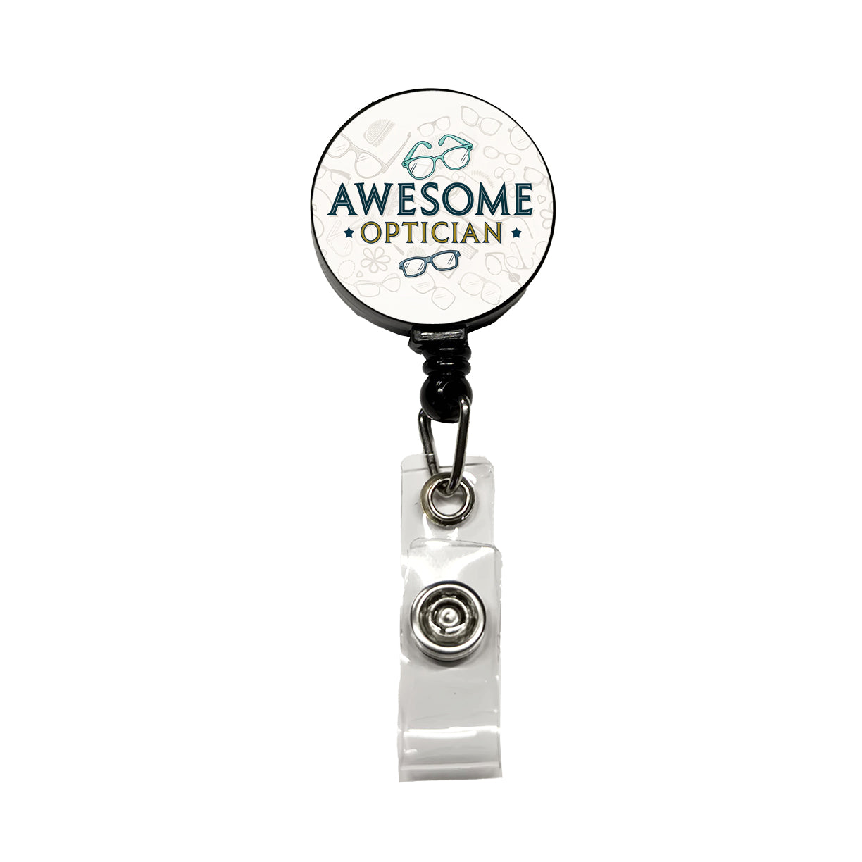 Awesome Optician Optical Inspirational Retractable ID Key Card Name Tag Badge Holder with Clip