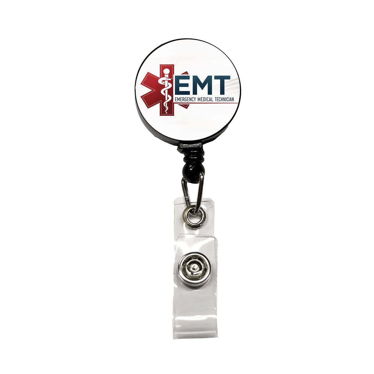EMT Emergency Medical Technician Retractable ID Key Card Name Tag Badge Holder with Clip