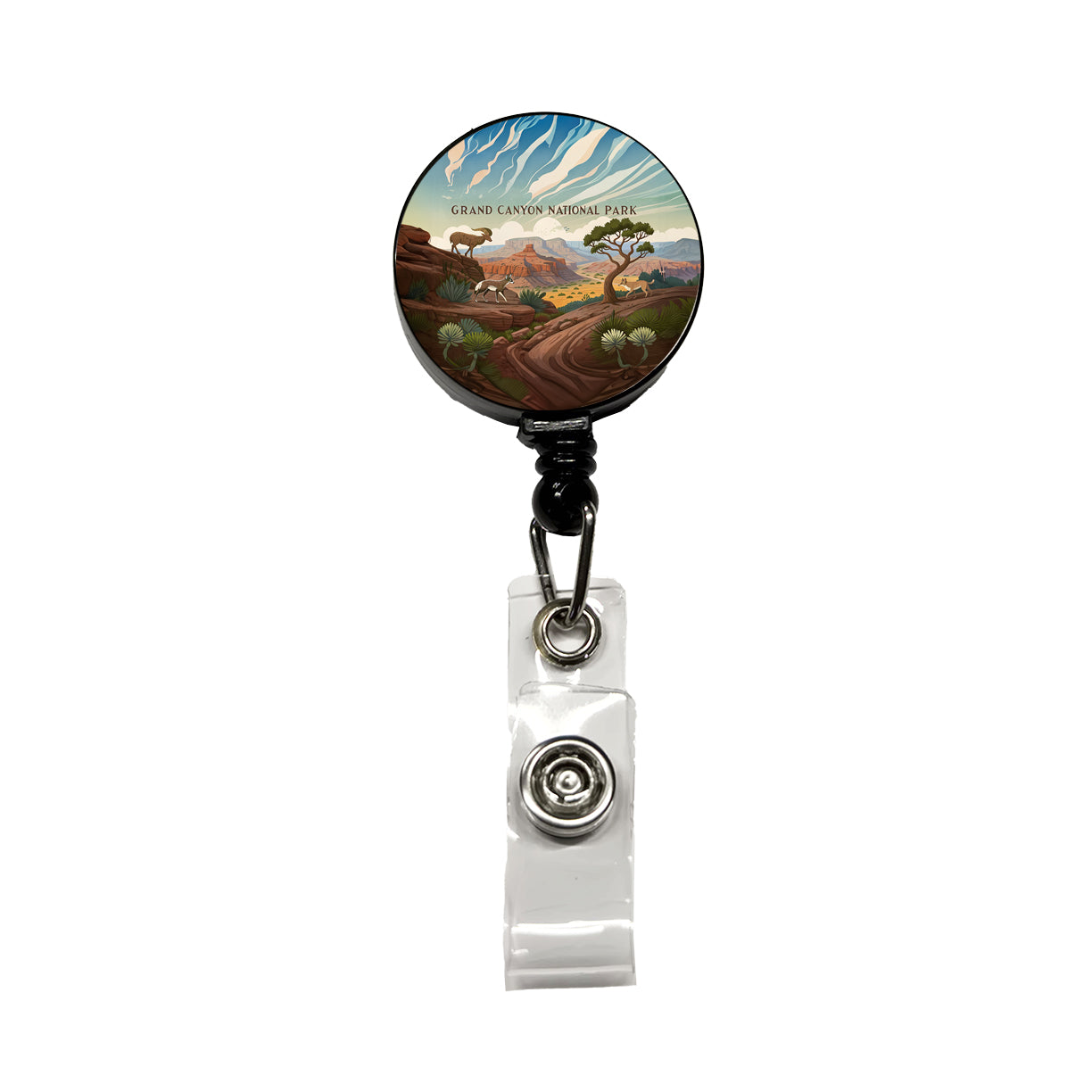 Grand Canyon National Park Animals Retractable ID Key Card Name Tag Badge Holder with Clip