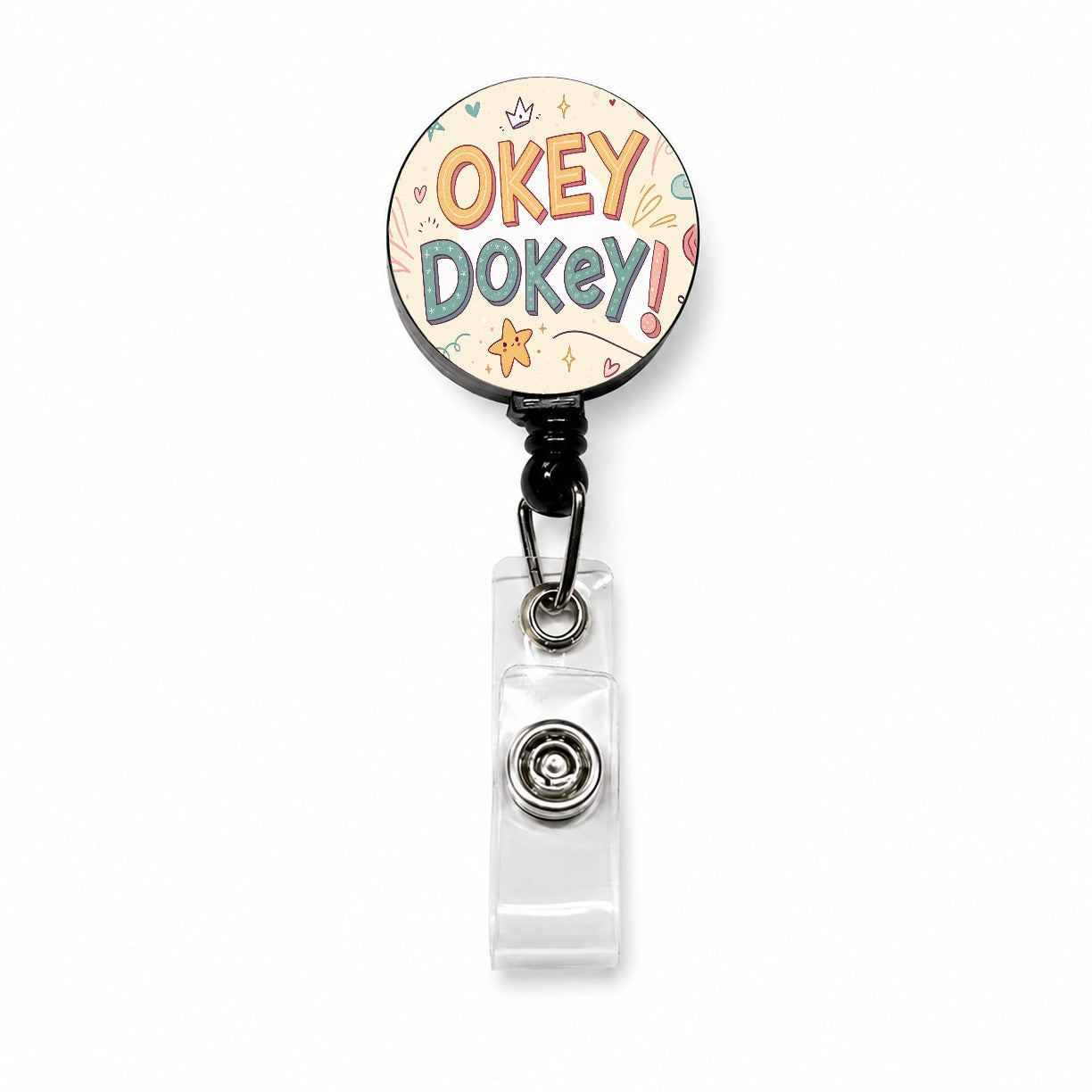 Okey Dokey Cute Retractable ID Key Card Name Tag Badge Holder with Clip