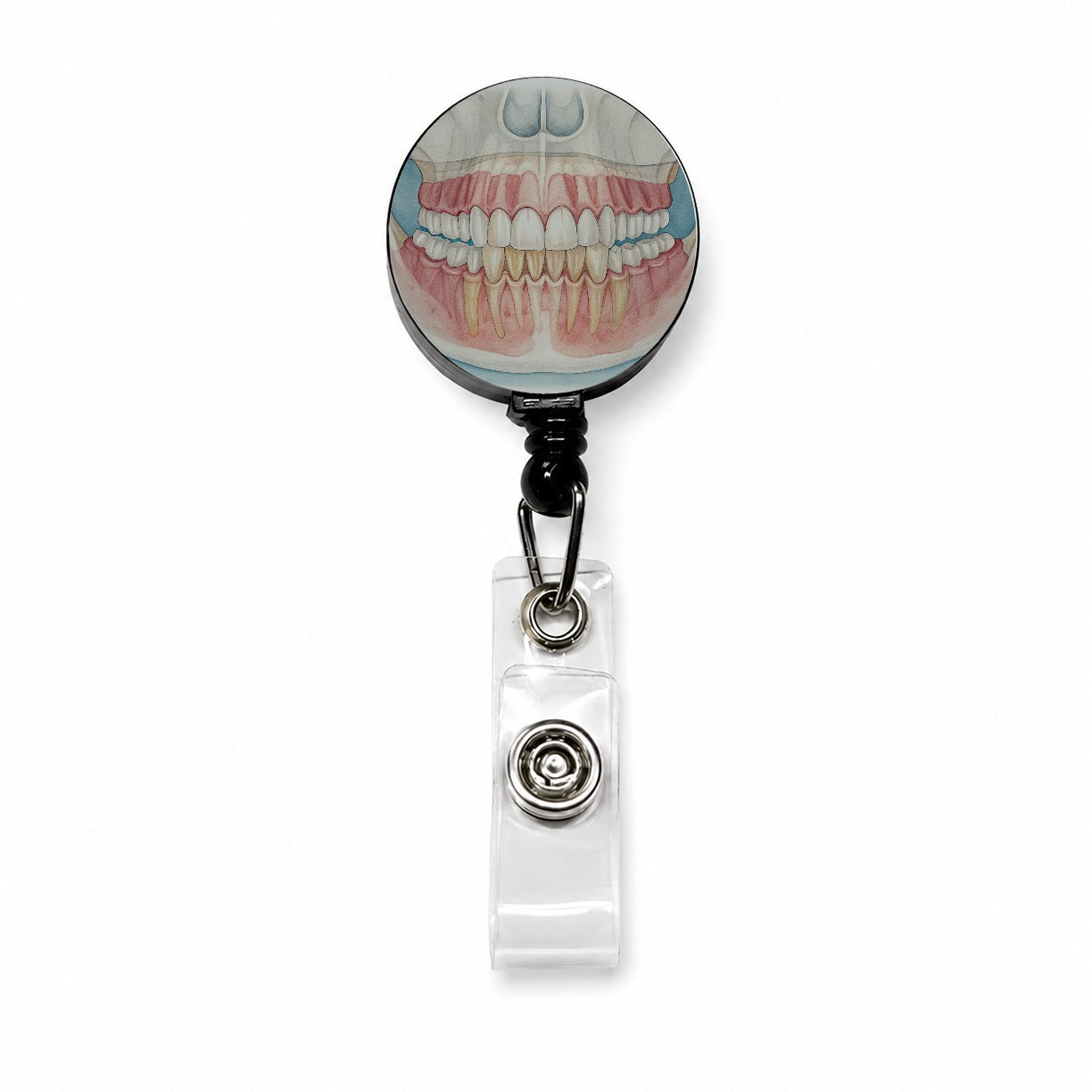 Dental X-Ray Teeth Dentist Retractable ID Key Card Name Tag Badge Holder with Clip
