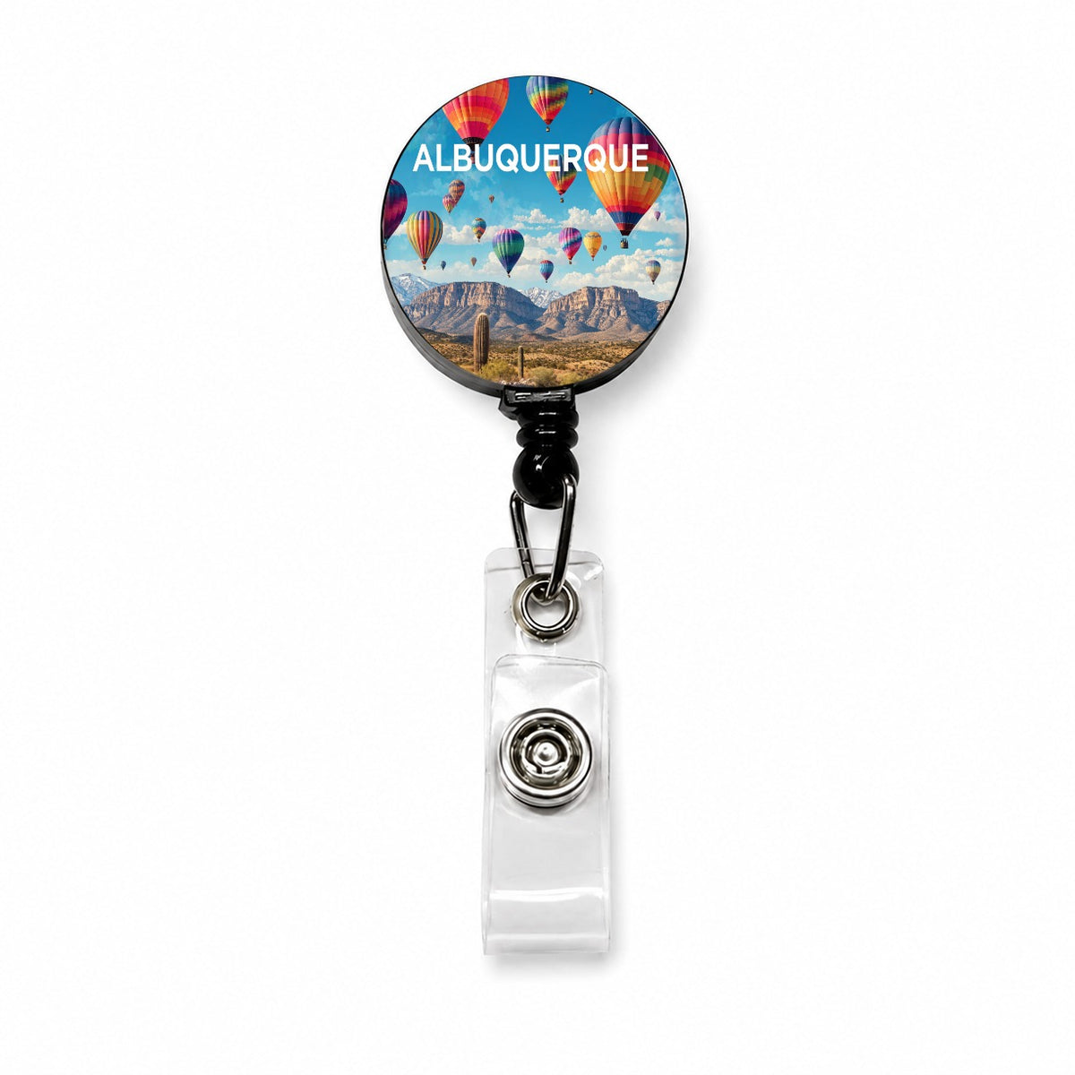 Albuquerque New Mexico Travel Retractable ID Key Card Name Tag Badge Holder with Clip