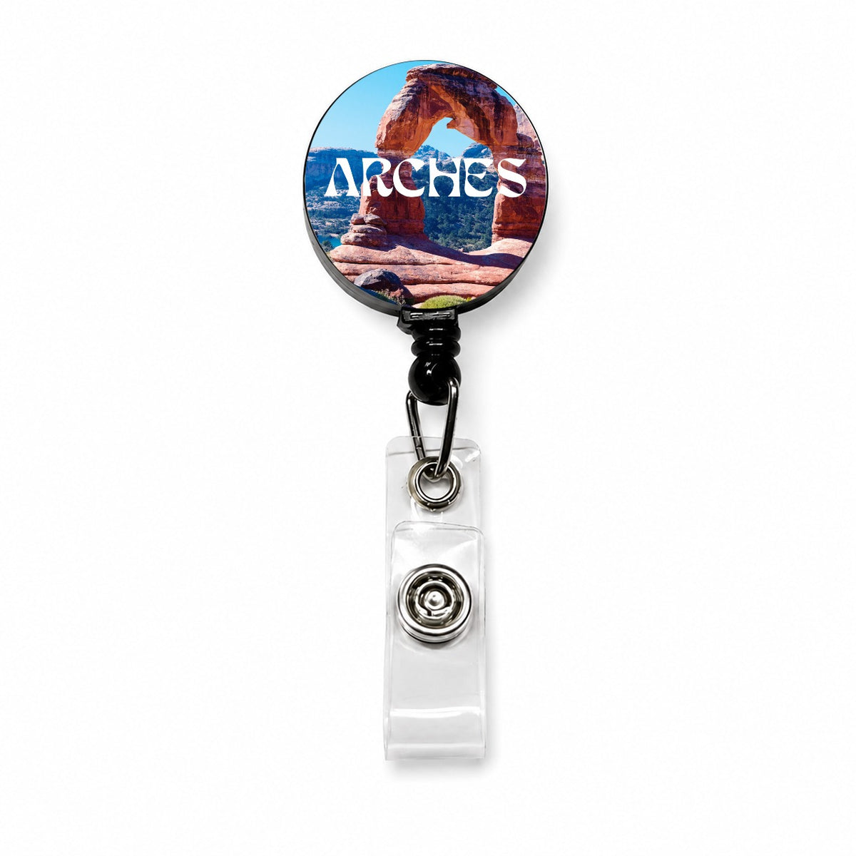 Arches Utah Travel Retractable ID Key Card Name Tag Badge Holder with Clip
