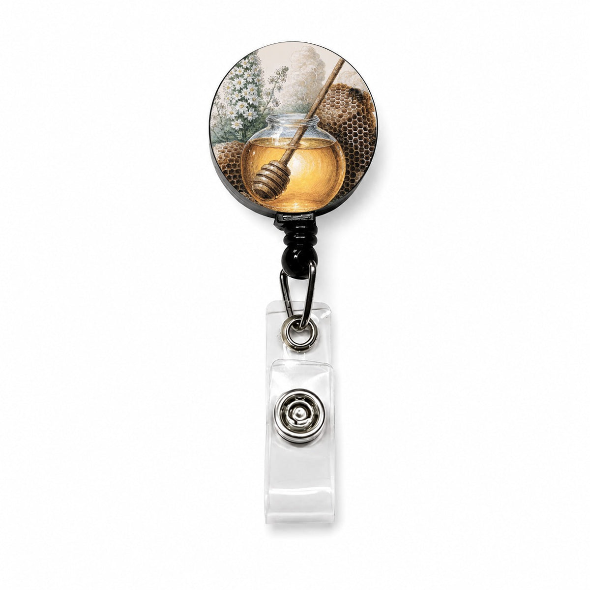 Artisan Honey Harvest Retractable ID Key Card Name Tag Badge Holder with Clip